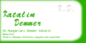 katalin demmer business card